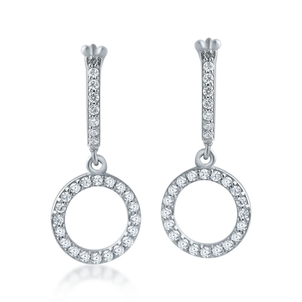 Cercei din aur alb - imagine 2