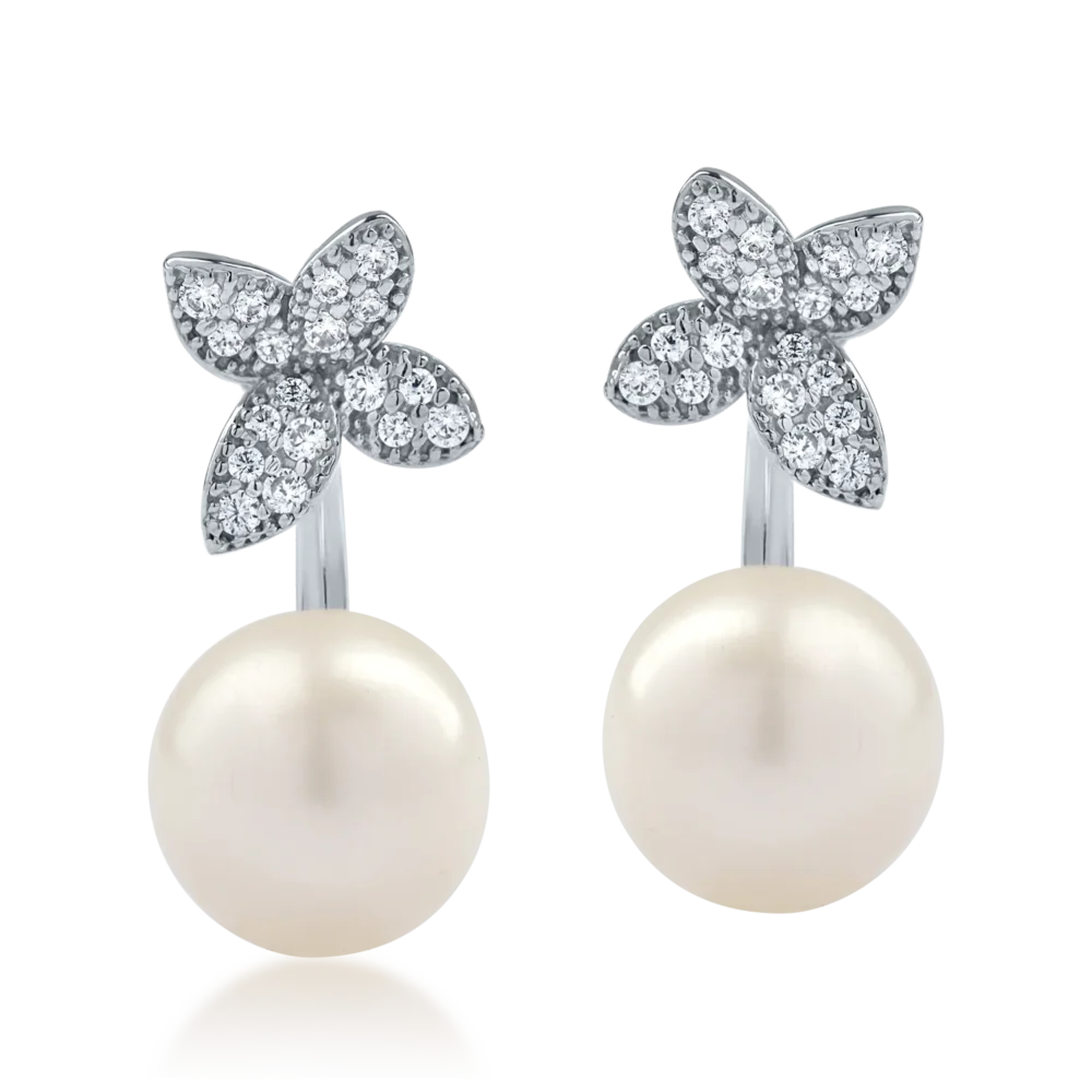 Cercei din aur alb - imagine 2