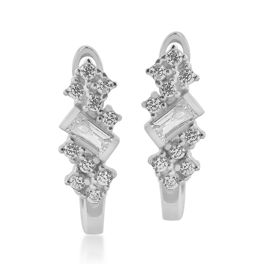 Cercei din aur alb - imagine 2