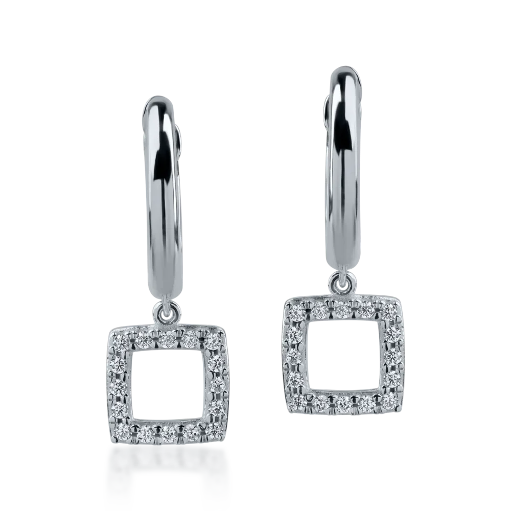 Cercei din aur alb - imagine 2