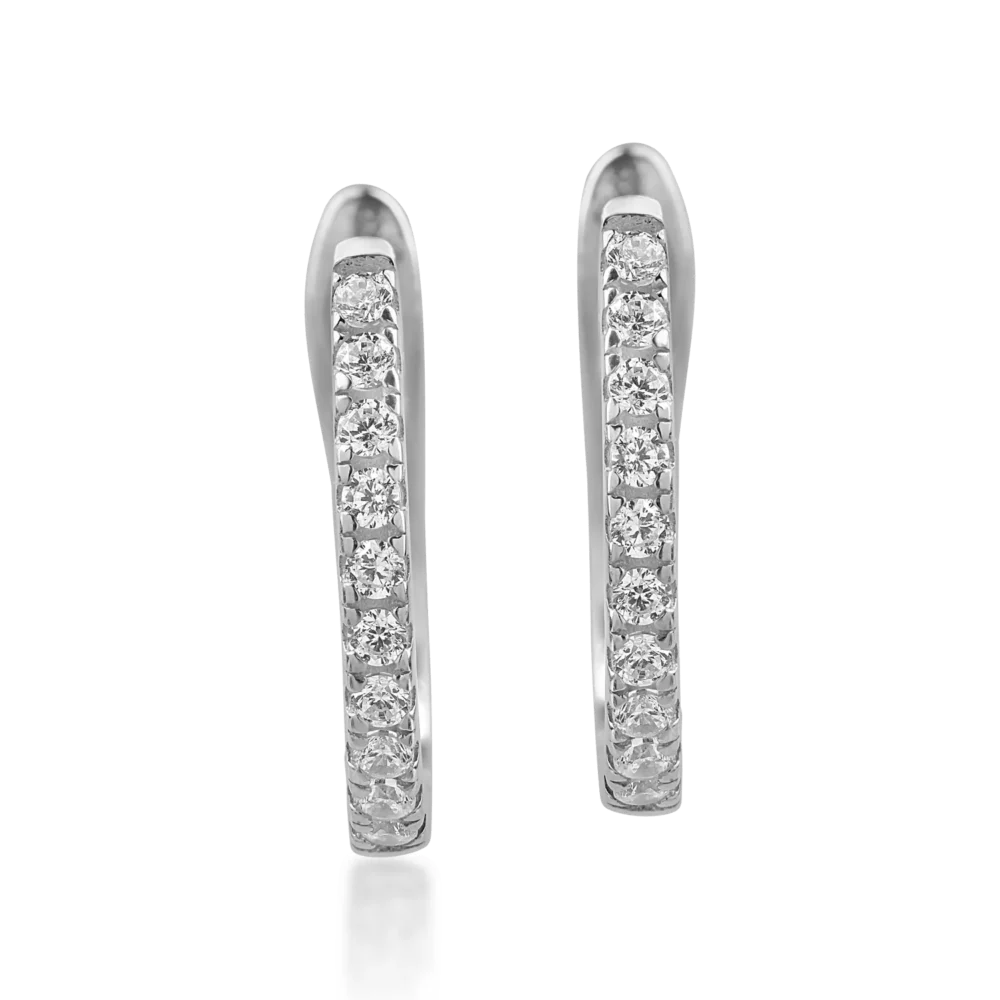 Cercei din aur alb - imagine 2