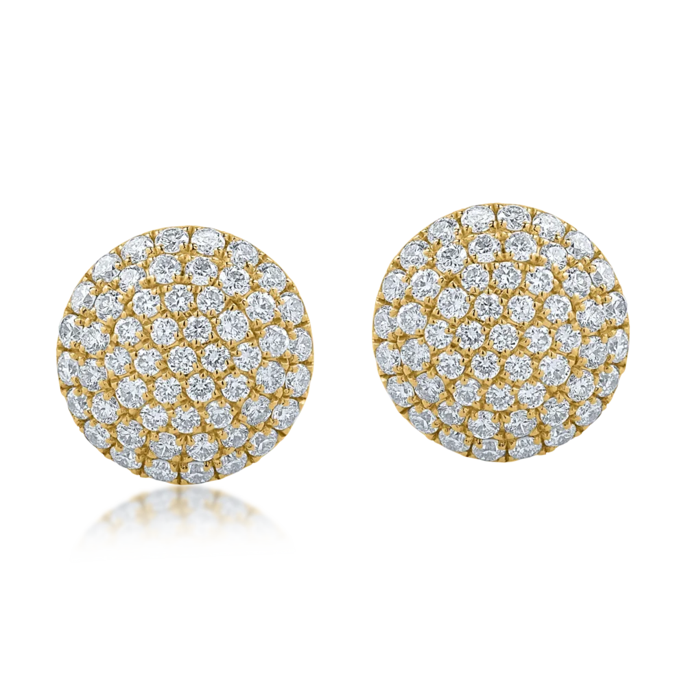 Cercei din aur galben cu diamante de 1.01ct - imagine 2