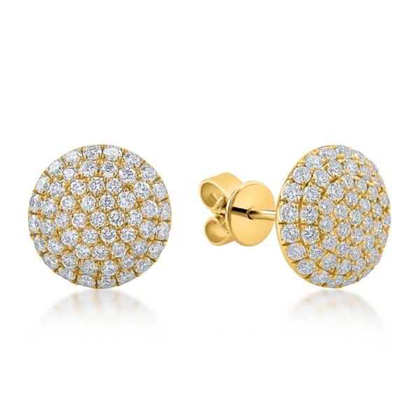 Cercei din aur galben cu diamante de 1.01ct