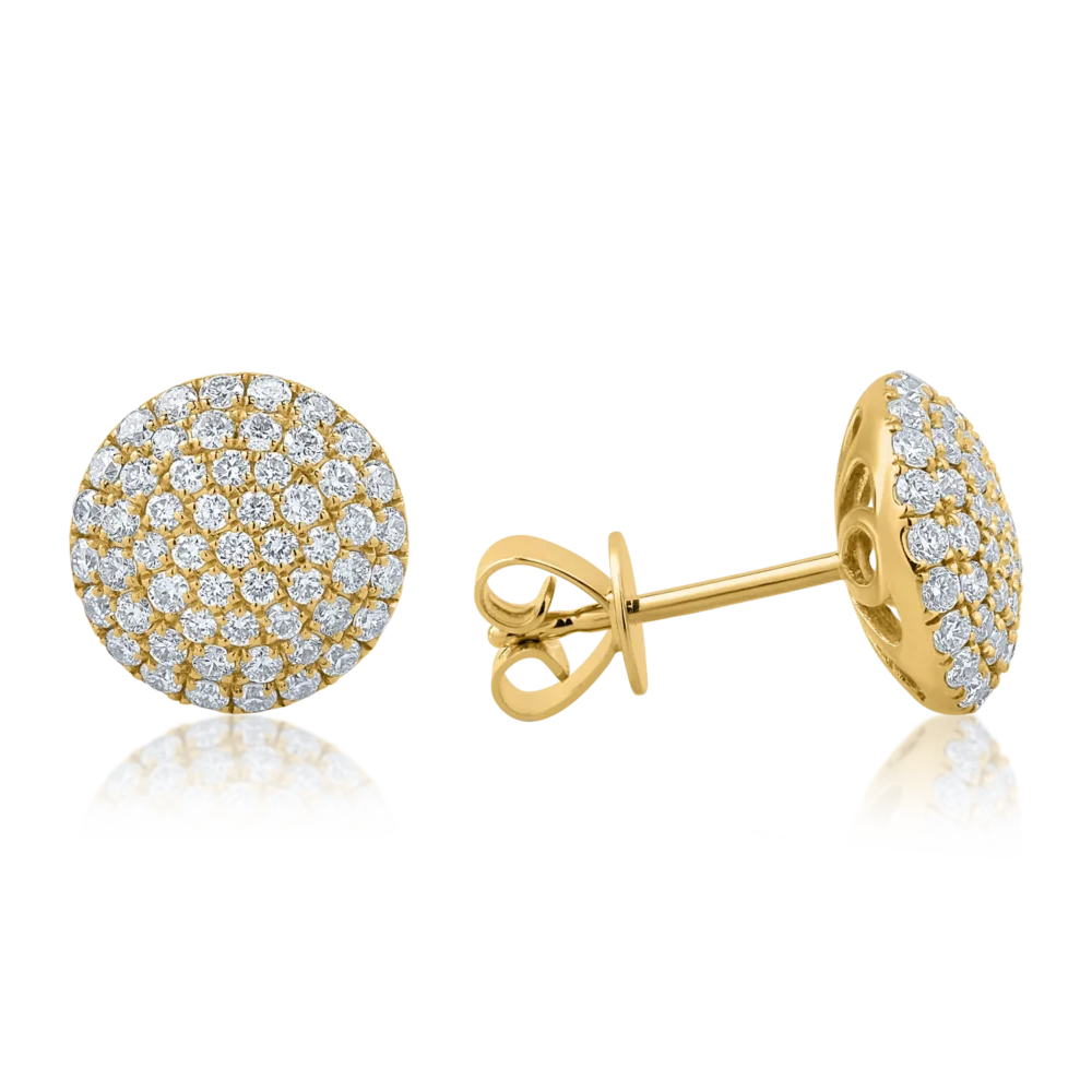 Cercei din aur galben cu diamante de 1.01ct - imagine 3