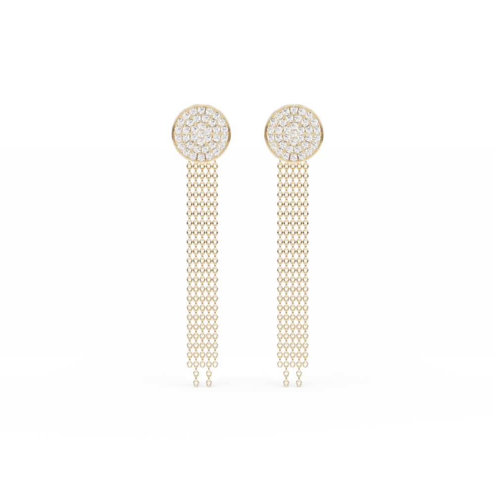 Cercei din aur galben cu diamante de 0.28ct - imagine 2