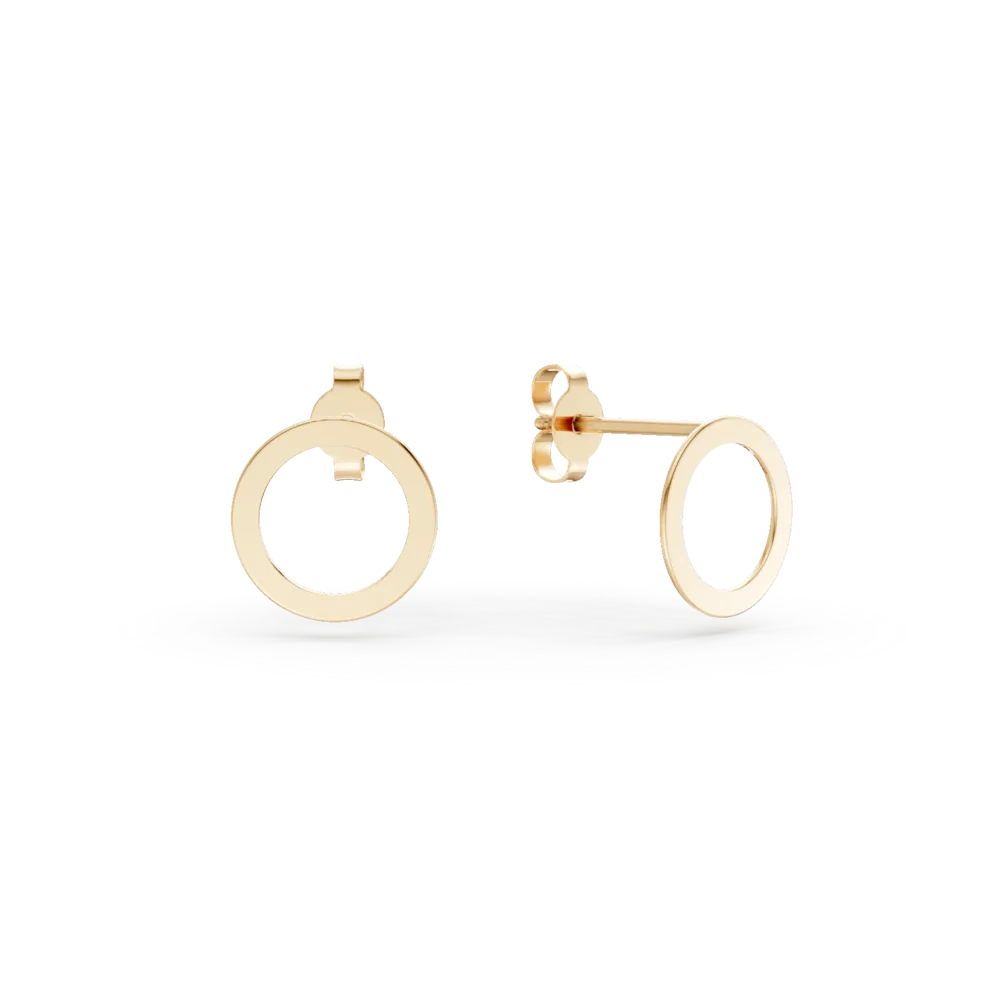 Cercei din aur galben