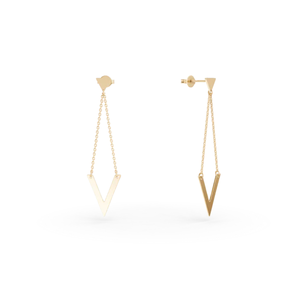 Cercei din aur galben