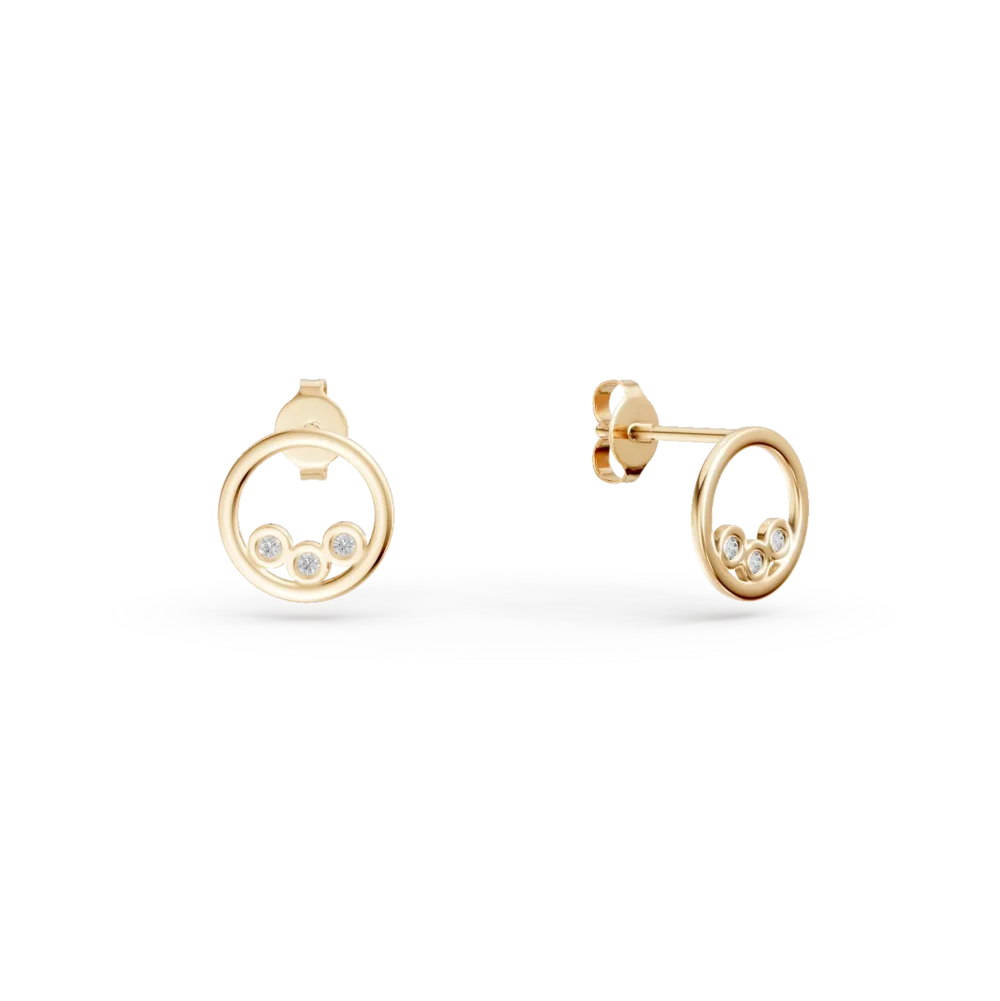 Cercei din aur galben