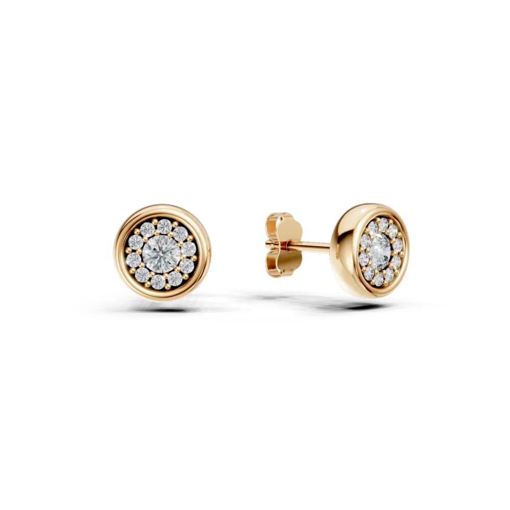 Cercei din aur galben