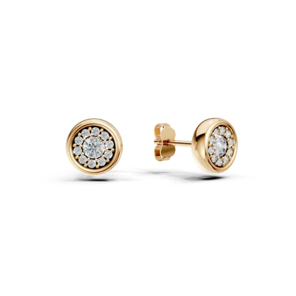 Cercei din aur galben