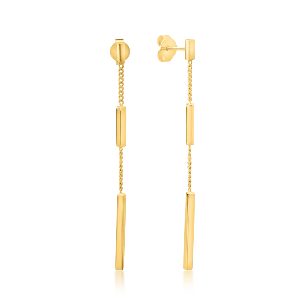 Cercei din aur galben