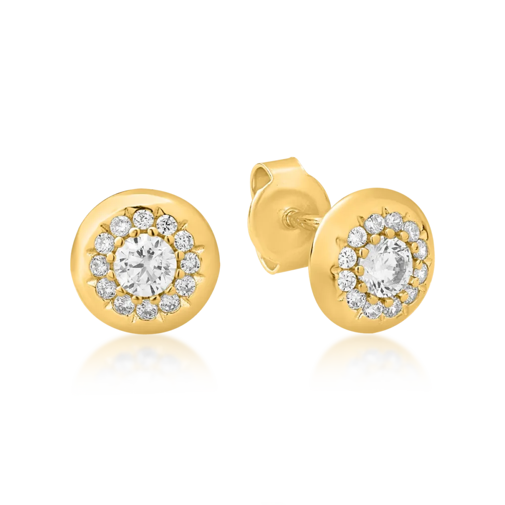 Cercei din aur galben