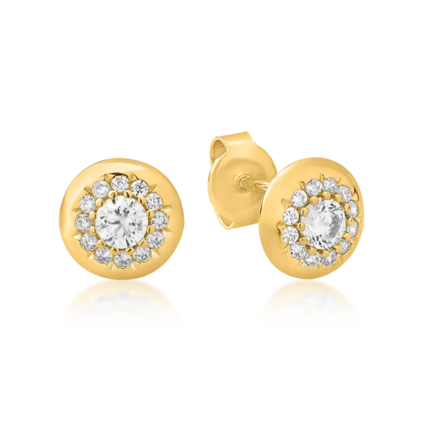 Cercei din aur galben