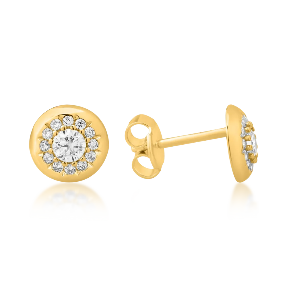 Cercei din aur galben - imagine 3