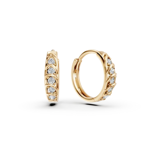 Cercei din aur galben