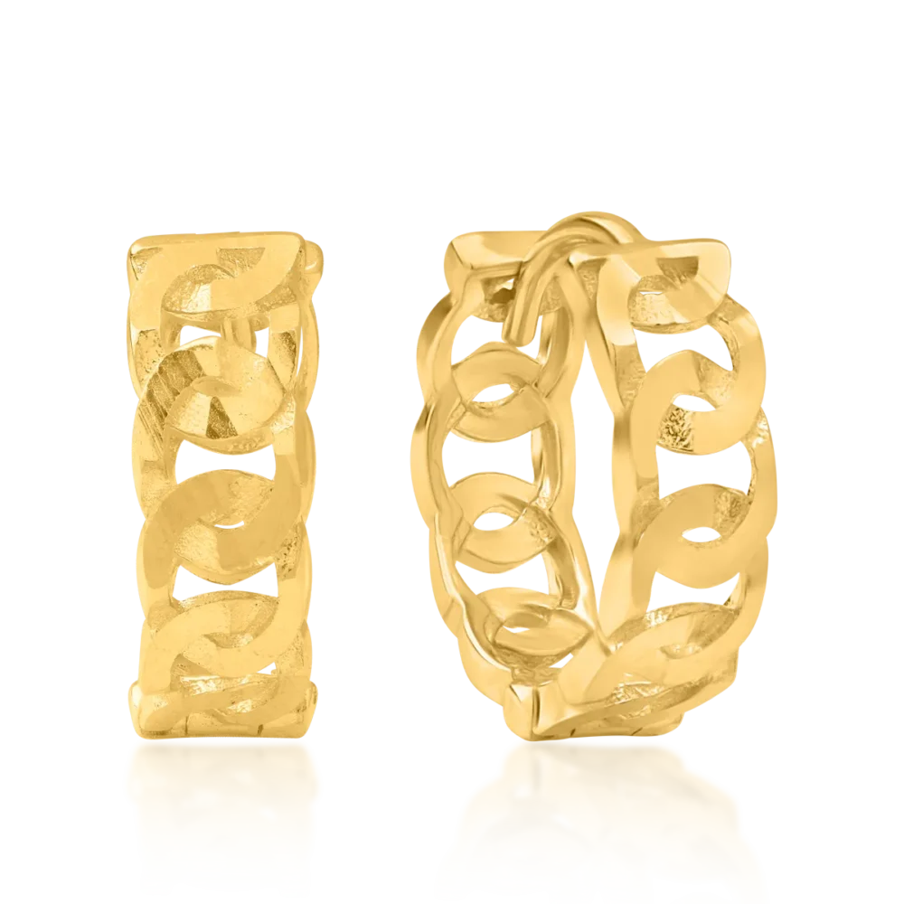 Cercei din aur galben