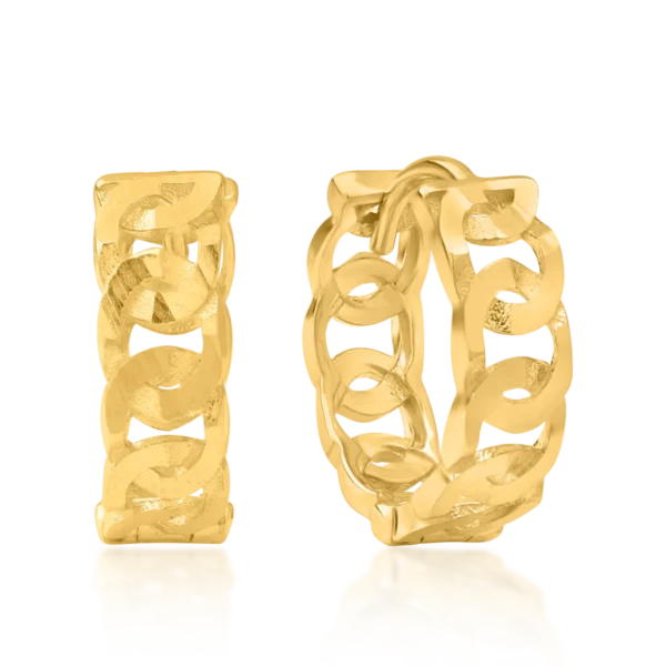 Cercei din aur galben