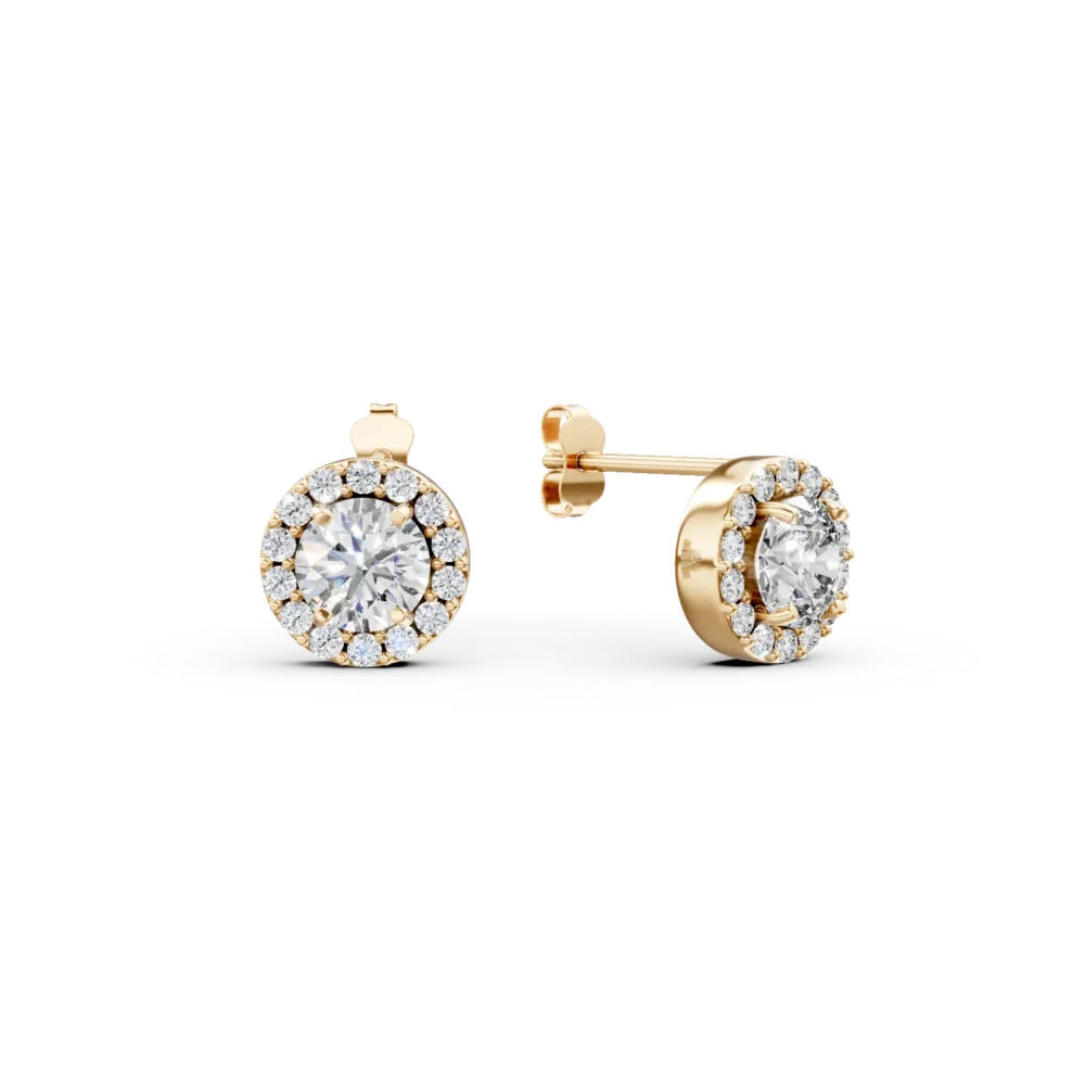 Cercei din aur galben