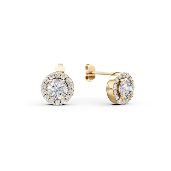 Cercei din aur galben