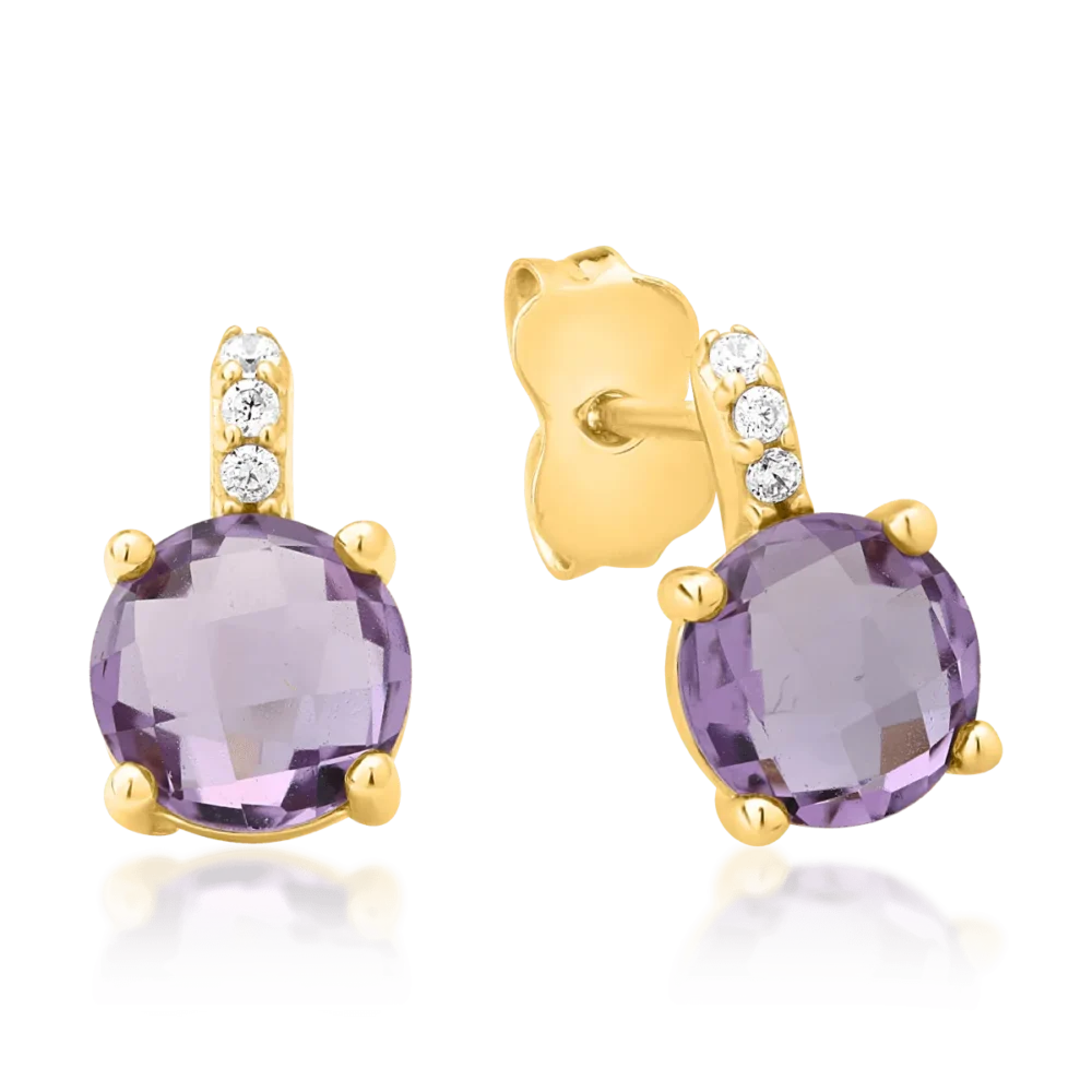 Cercei din aur galben