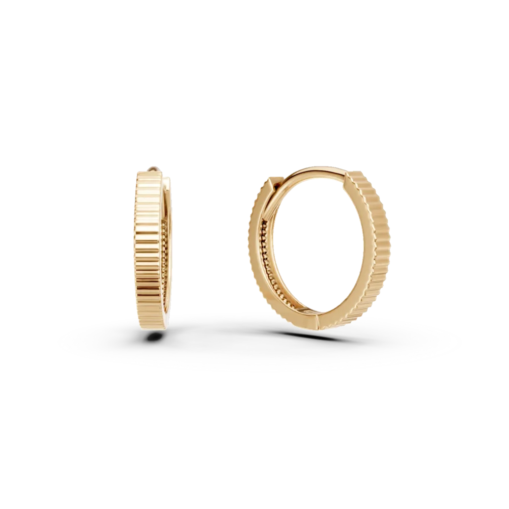 Cercei din aur galben