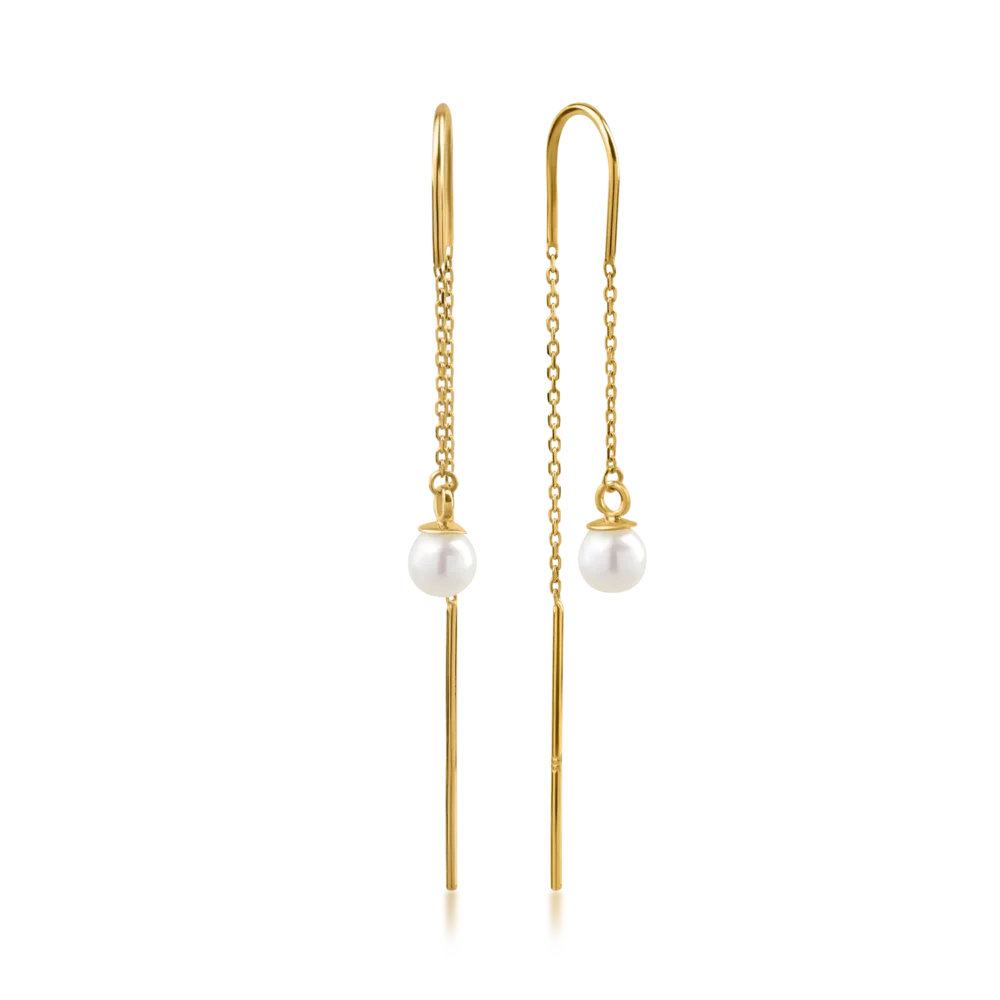 Cercei din aur galben