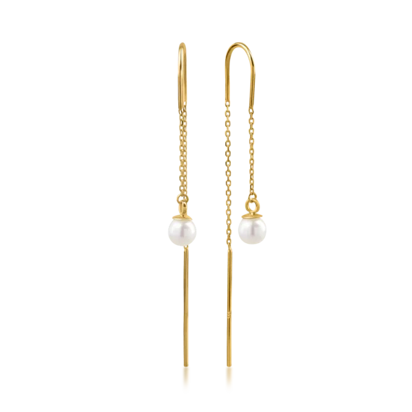 Cercei din aur galben