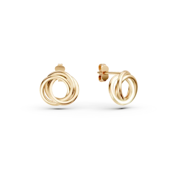 Cercei din aur galben