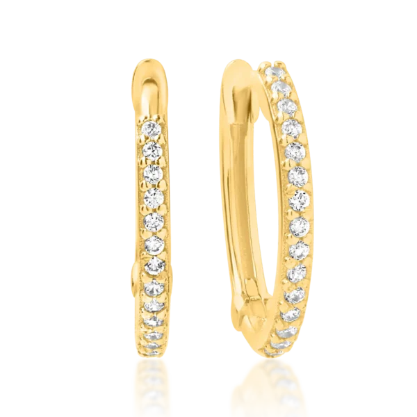 Cercei din aur galben