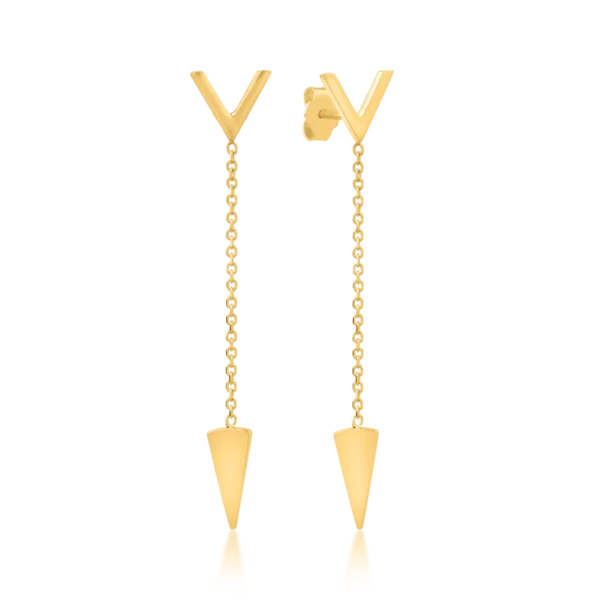 Cercei din aur galben