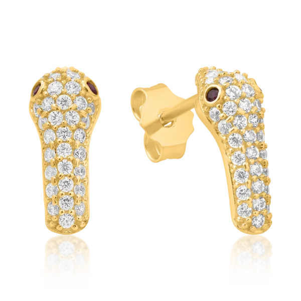 Cercei din aur galben