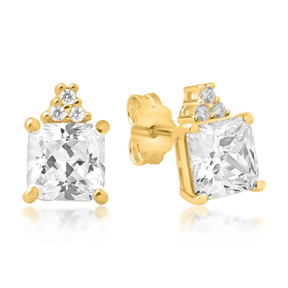 Cercei din aur galben