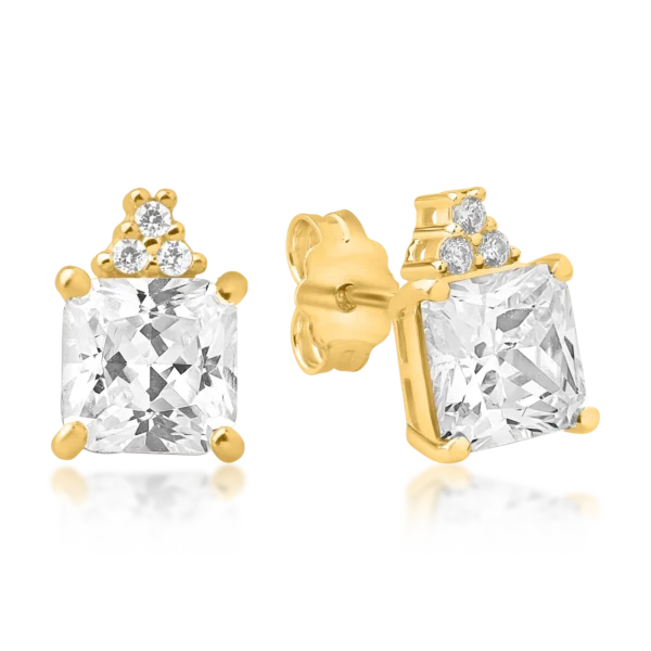 Cercei din aur galben