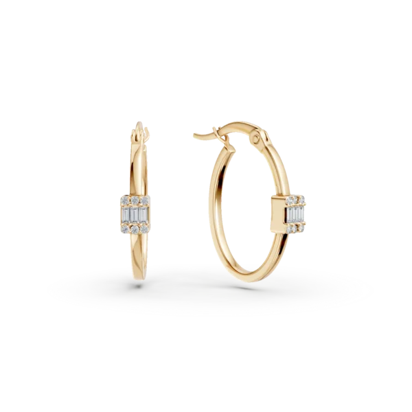 Cercei din aur galben