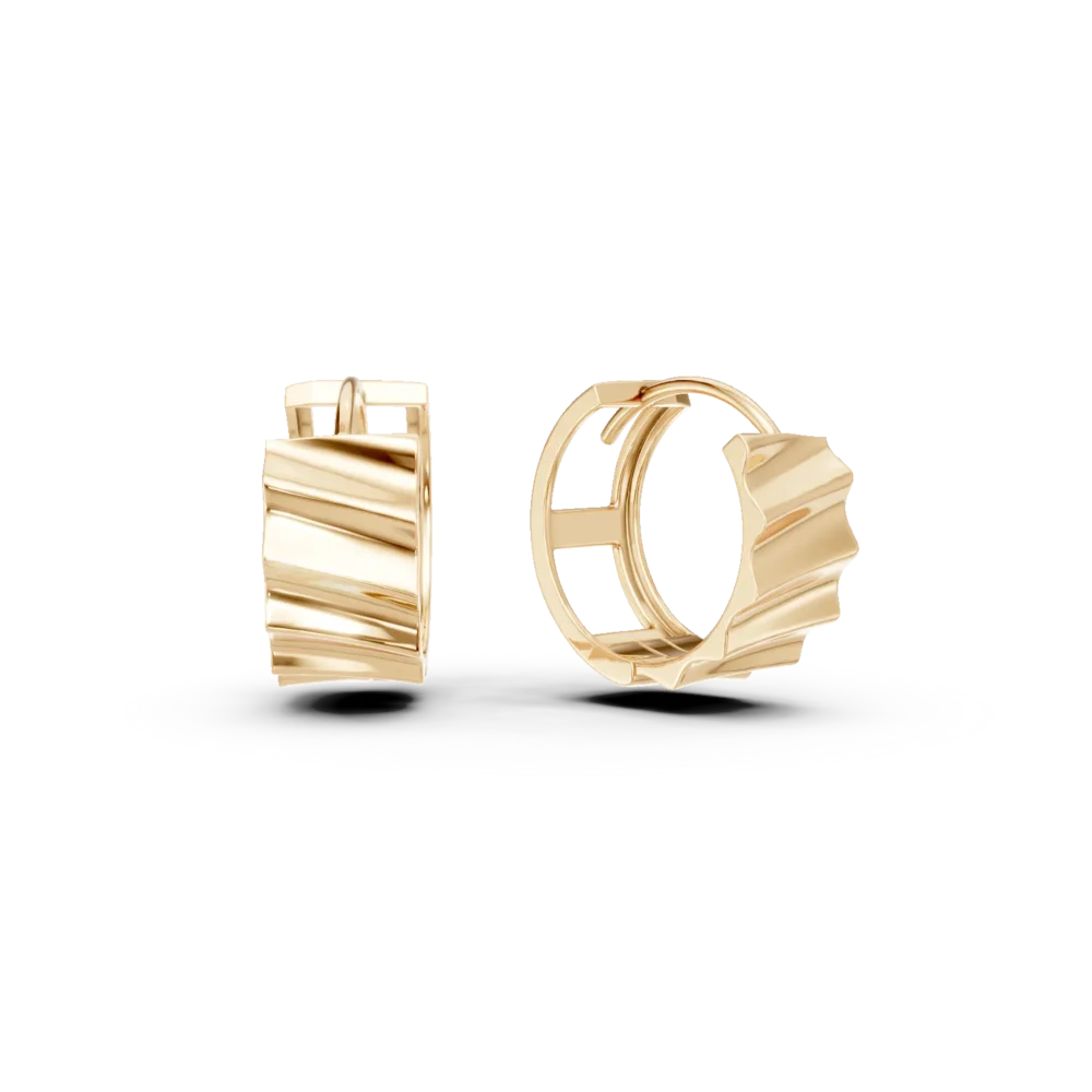 Cercei din aur galben