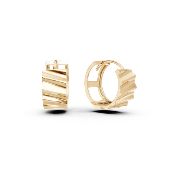 Cercei din aur galben