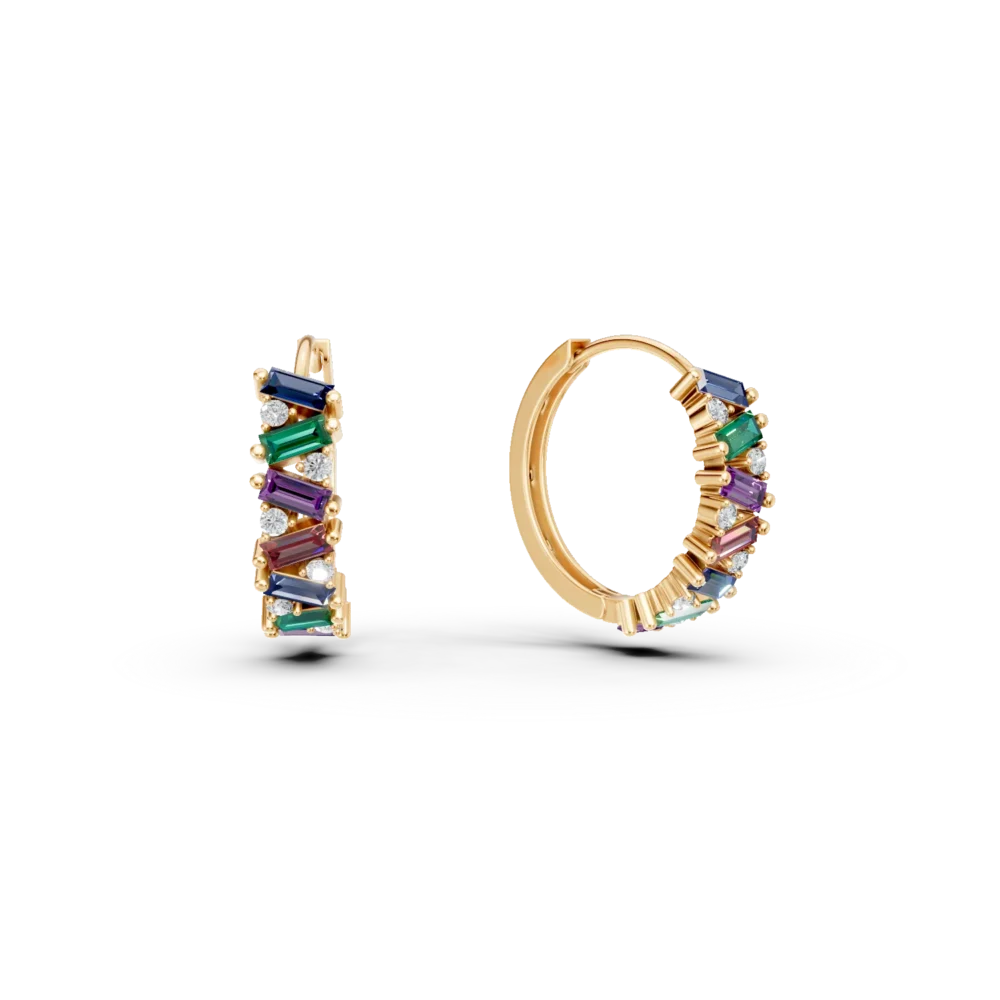 Cercei din aur galben