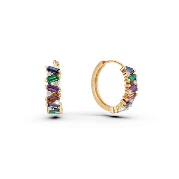 Cercei din aur galben