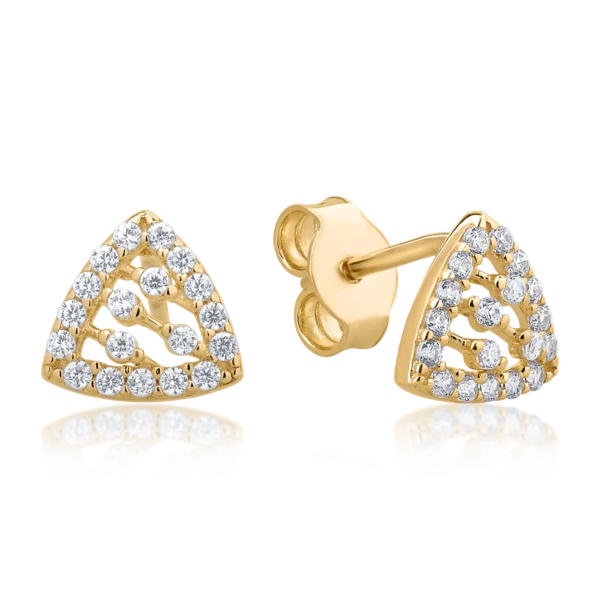 Cercei din aur galben