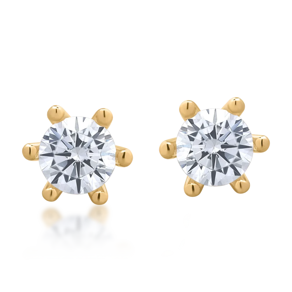 Cercei din aur galben - imagine 2