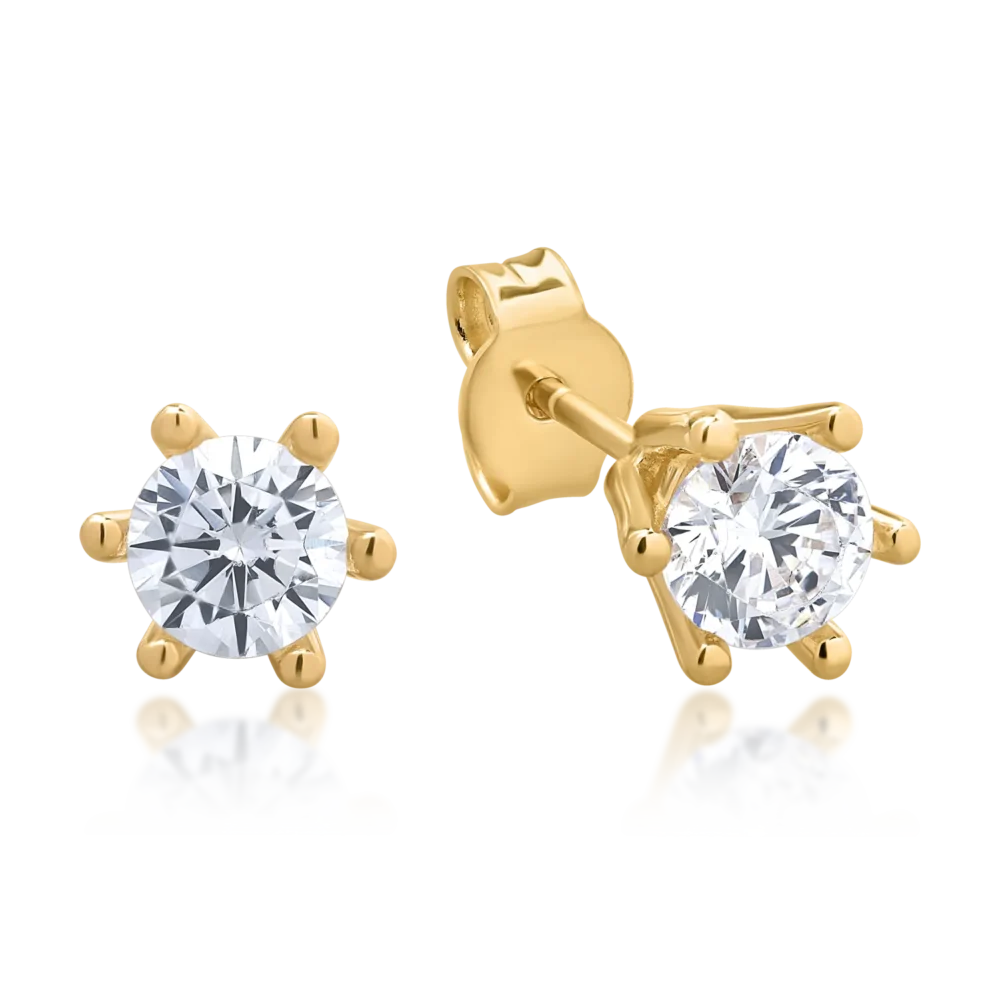 Cercei din aur galben