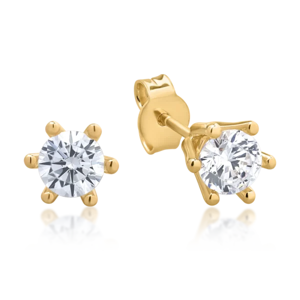 Cercei din aur galben