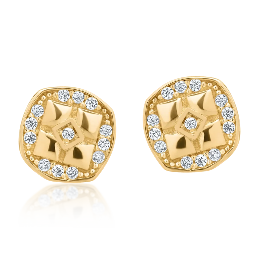 Cercei din aur galben - imagine 2