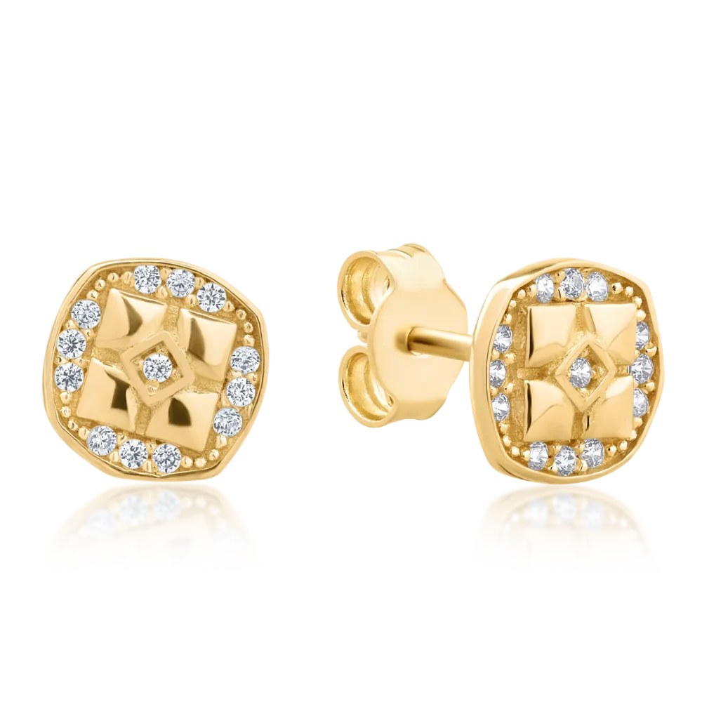 Cercei din aur galben