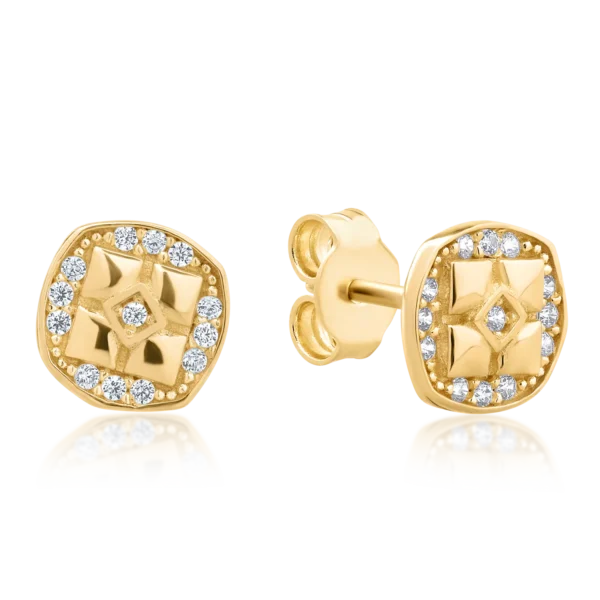 Cercei din aur galben