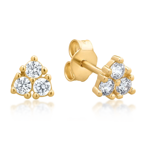 Cercei din aur galben