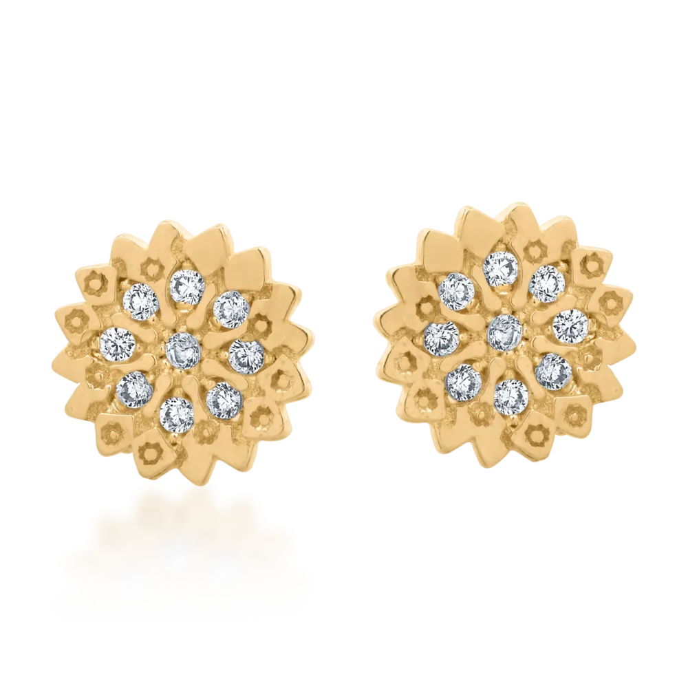 Cercei din aur galben - imagine 2