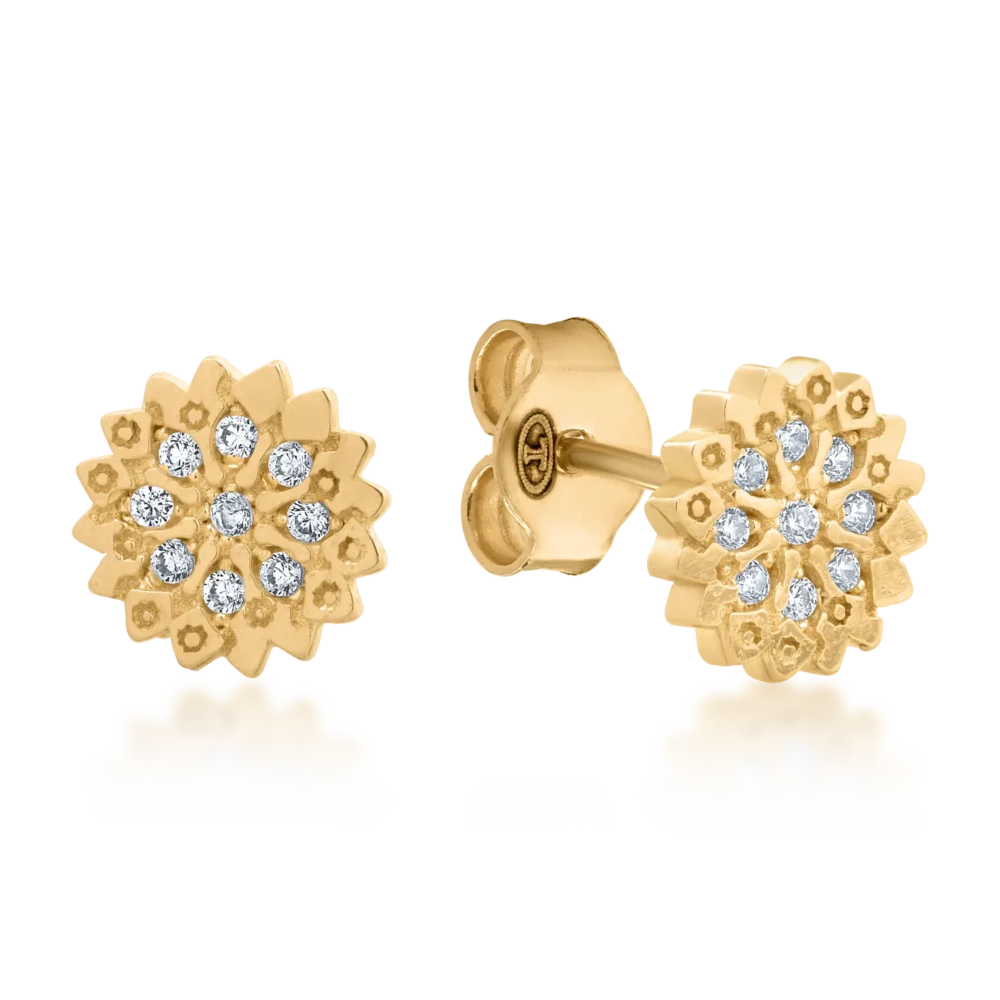 Cercei din aur galben