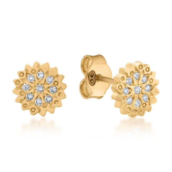 Cercei din aur galben