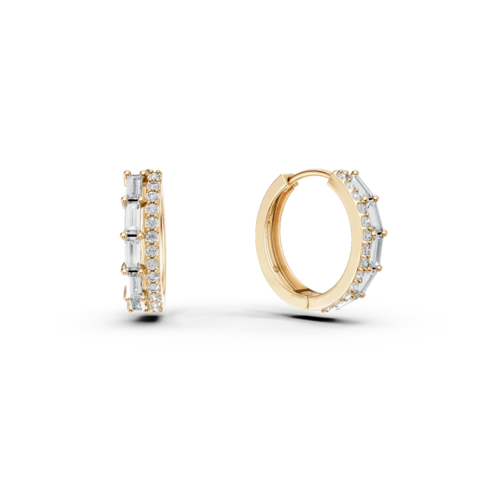 Cercei din aur galben